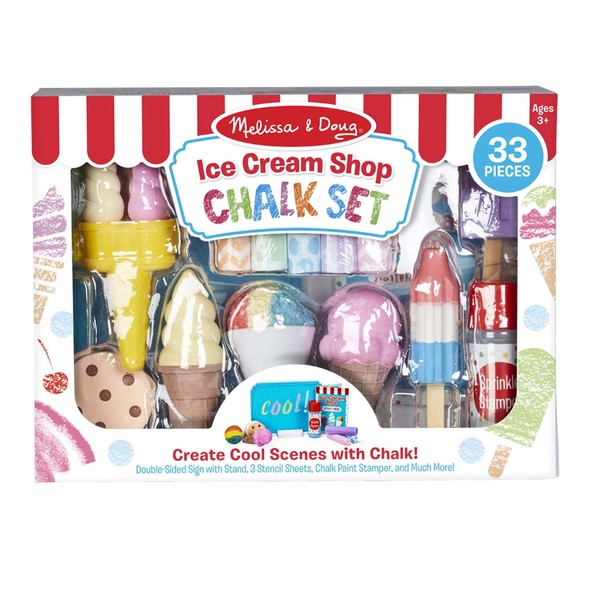 Melissa & Doug Ice Cream Shop Chalk Play Set 30622